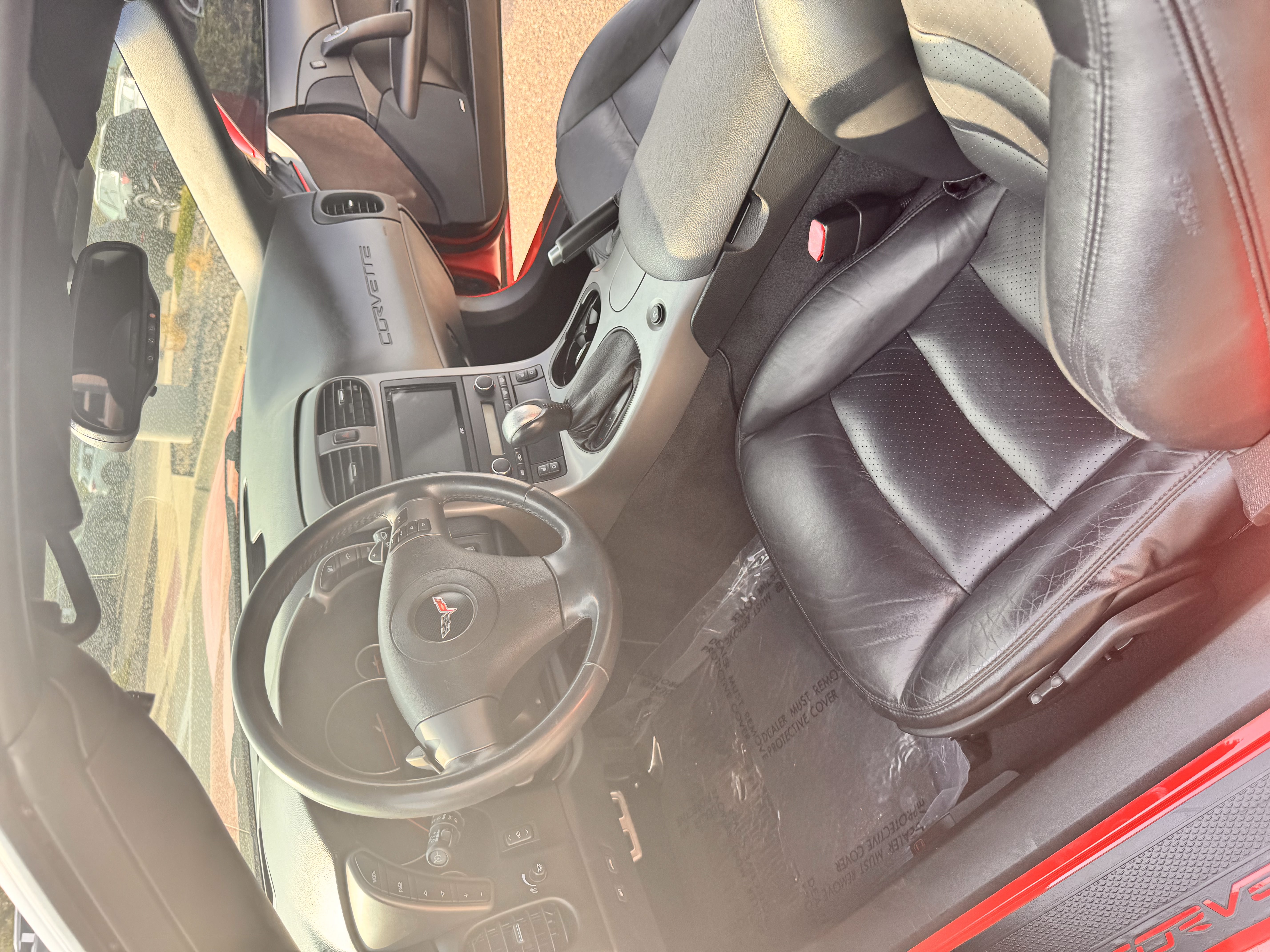 Close-up of glossy, freshly waxed paint